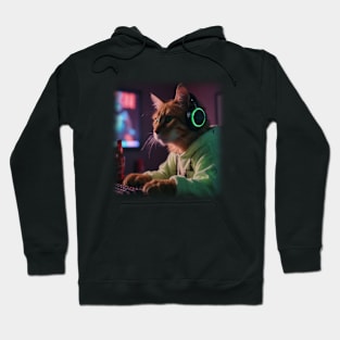 Cat Gamer Streamer Hoodie